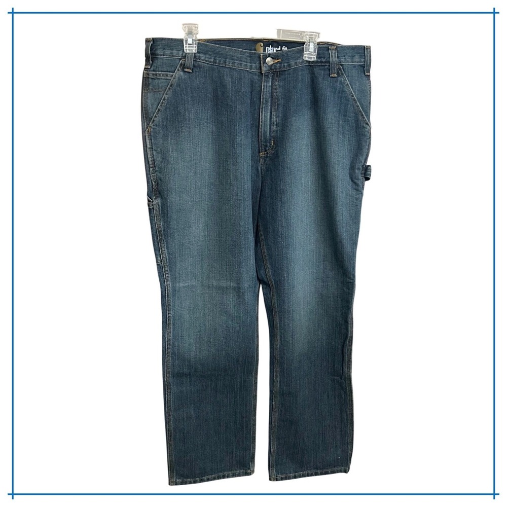 New w/Tags Carhartt Relaxed Fit Utility Jean 38x32 Medium Wash Workwear Denim